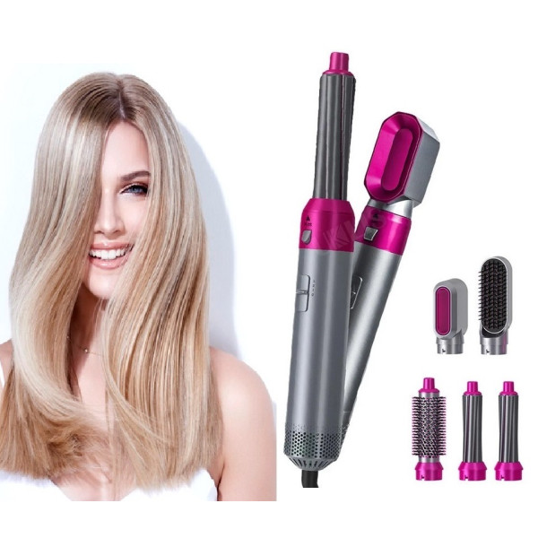 Воздушный мультистайлер Hot Air Styler 5 в 1 для разных типов волос с насадками для сушки, выпрямления, придания объема, укладки волос в локоны