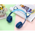 Детские беспроводные Bluetooth наушники Cat Y47 с кошачьими светящимися LED ушками и микрофоном