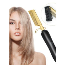 Розчіска-випрямляч для волосся High Heat Brush ∙ Електричний гребінь для укладання, випрямлення, розгладження волосся