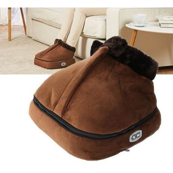 Электрическая грелка для ног с массажем 2 в 1 Supretto с застежкой ∙ Грелка-массажер для ног