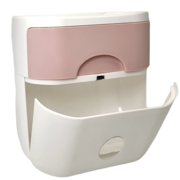 Органайзер – держатель для туалетной бумаги и салфеток с полочкой для ванной комнаты