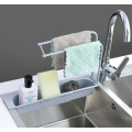Кухонная подставка на раковину для губок и моющих средств ∙ Кухонный органайзер - держатель для мойки Kitchen Telescopic Sink Shelfi
