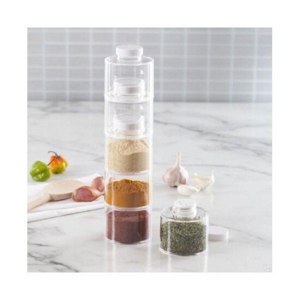 Спецовник – органайзер для специй Spice Tower Carousel ∙ Набор емкостей для специй из 6 баночек