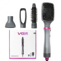 Многофункциональная расческа с горячим воздухом VGR V-408 Hair Dryer Hot Air Style Профессиональный стайлер для укладки волос Фен-щетка 4 в 1