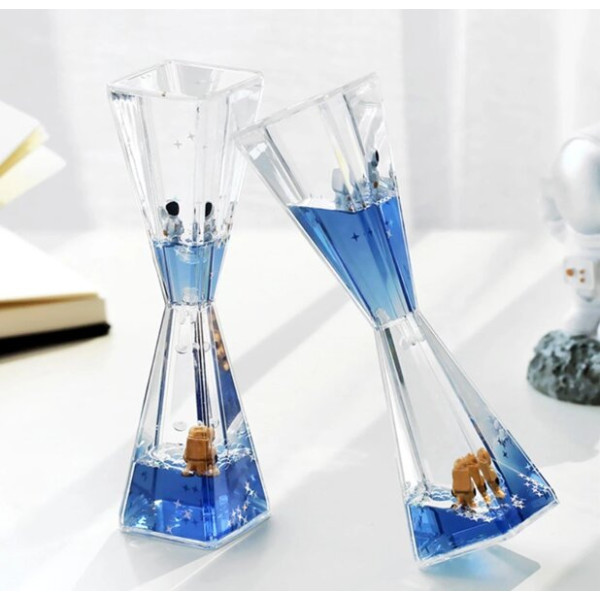 Жидкие песочные часы Floating Timer Плавающие часы - таймер с жидкостью и фигурками
