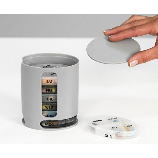 Таблетница на 7 дней PILL PRO Органайзер для таблеток и витаминов с контейнерами на каждый день недели