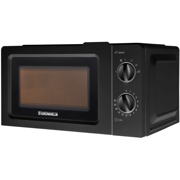 Микроволновая печь микроволновка Grunhelm 20MX701 ∙ 800 Вт ∙ 20 л ∙ Черная