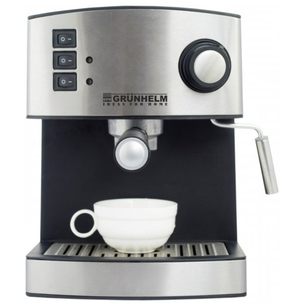 Эспрессо - кофемашина рожковая кофеварка с капучинатором GRUNHELM GEC15