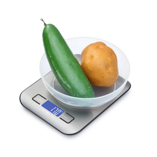 Электронные кухонные весы с LCD-дисплеем и металлической платформой Kitchen scale, 5000 г