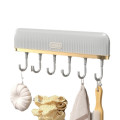 Подвесной настенный органайзер – держатель посуды и принадлежностей Plastic hook · Кухонная вешалка с 6 крючками