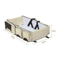 Многофункциональная складная сумка – кровать переноска для ребенка Ganen baby bed and bag Бежевая