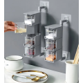 Настенный поворотный органайзер для специй 360° Модульная полочка с вращающимися контейнерами для хранения специй и приправ
