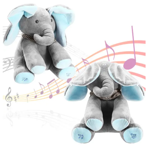 Говорящая плюшевая игрушка Слоник Peekaboo ∙ Интерактивная музыкальная игрушка Умный слоник
