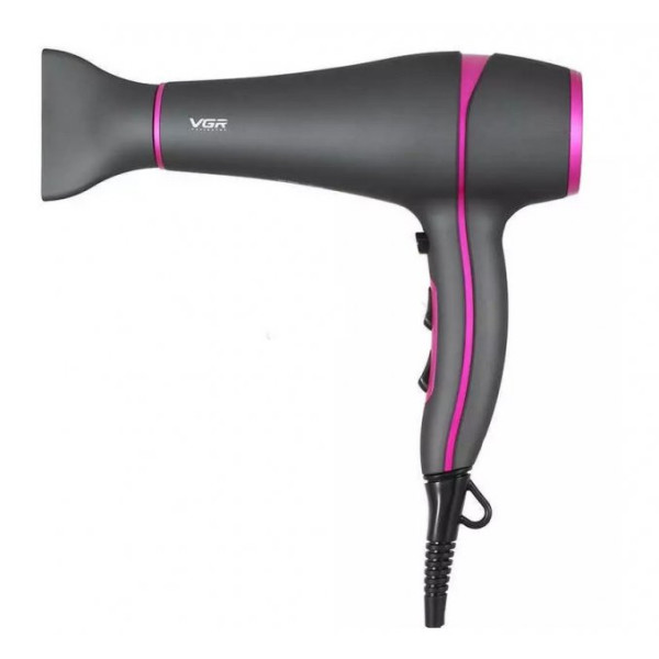 Профессиональный мощный фен VGR V-402 с насадками концентратором и диффузором, 2200 Вт
