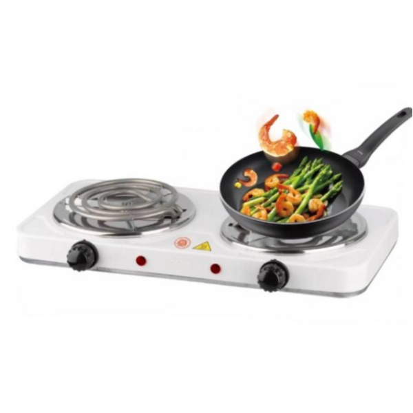 Электрическая двухконфорочная плита JX-2020B ∙ Настольная спиральная электроплита, 2*1000 Вт