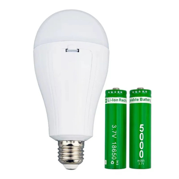 Светодиодная перезаряжаемая лампа · Аварийная лампочка с аккумулятором 18650 20w E27