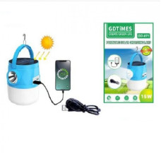 Портативная солнечная станция GDLITE GD-071 · Автономный источник энергии с ручным фонарем