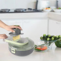 Овощерезка Vegetable Cutter 10 в 1 с корзиной-друшлагом · Слайсер ручной для нарезки овощей и фруктов