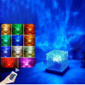 Настольный светильник RGB с проекцией волны · Светодиодный USB ночник Эффект Воды с пультом ДУ
