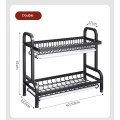 Двухъярусная сушилка для посуды LY-620 · Кухонная настольная металлическая стойка для сушки и хранения посуды