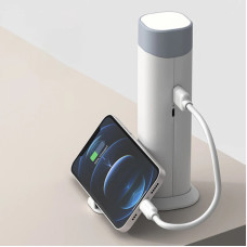 Фонарь с функцией PowerBank емкостью 20000 мАч · Портативный беспроводной светодиодный светильник с подзарядкой для телефона Фонарь с функцией PowerBank емкостью 20000 мАч · Портативный беспроводной светодиодный светильник с подзарядкой для телефона