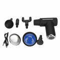 Массажный пистолет для ударного массажа MASSAGE GUN XY-17 · Портативный массажер с подогревом и 6 насадками для всех групп мышц