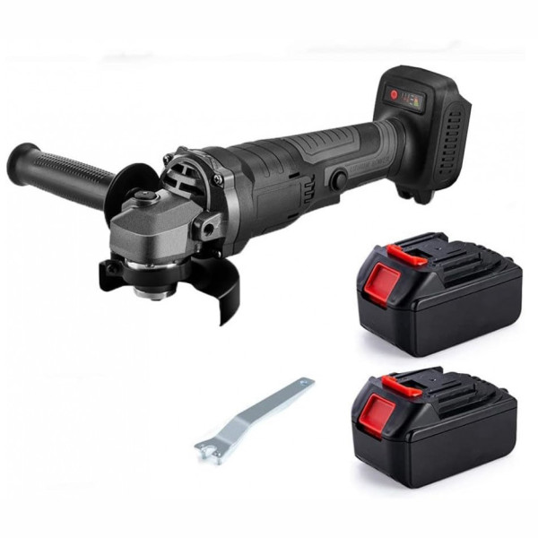 Угловая шлифовальная машина Lithium Power · Электроболгарка с двумя аккумуляторами 24 Вт · Портативная болгарка 125 мм