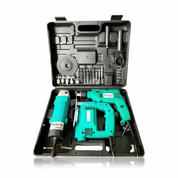 Набор инструментов 3 в 1 Дрель, болгарка и лобзик в кейсе · Комплект электроинструмента KP04853