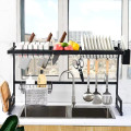 Кухонная стойка для сушки и хранения посуды над раковиной · Металлическая двухуровневая кухонная сушилка – органайзер для кухни из нержавеющей стали