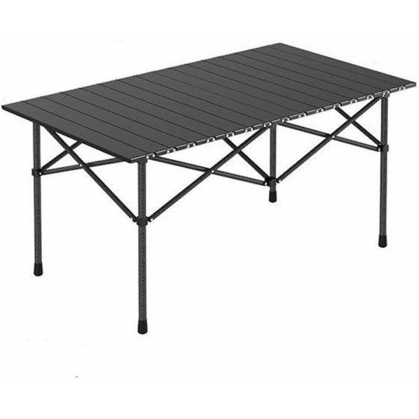 Стол портативный складной для кемпинга · Раскладной туристический стол с алюминиевой столешницей, в чехле · 94х57х50 см
