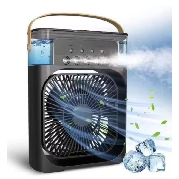 Настольный вентилятор с функцией увлажнителя Air Cooler Fan · Мини вентилятор - кондиционер с отделением для льда