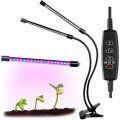 Двойная, гибкая фитолампа для растений с таймером ∙ Регулируемая яркость ∙ 30 вТ