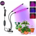 Двойная, гибкая фитолампа для растений с таймером ∙ Регулируемая яркость ∙ 30 вТ