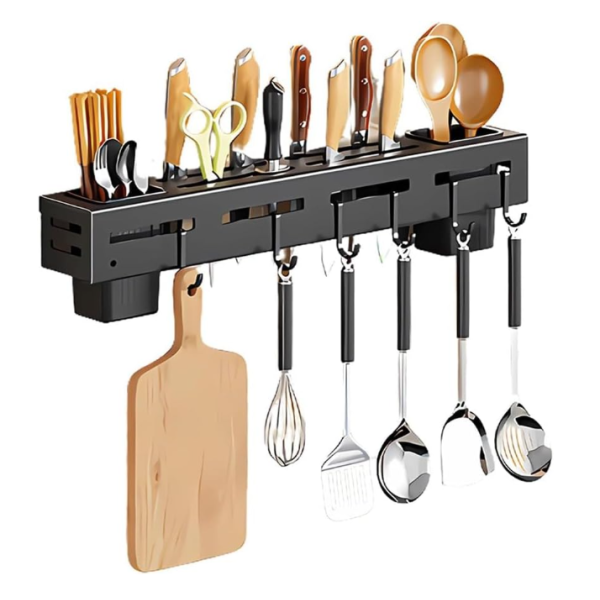 Настенный держатель для ножей, кухонных аксессуаров ∙ Подвесной органайзер-подставка для хранения кухонных приборов