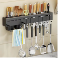 Настенный держатель для ножей, кухонных аксессуаров ∙ Подвесной органайзер-подставка для хранения кухонных приборов