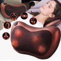 Роликовая массажная подушка Massage Pillow Массажер для спины и шеи и инфракрасным прогревом