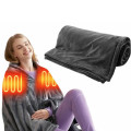 Толстовка - плед с подогревом USB · Согревающее плюшевое пончо электроодеяло на застежке