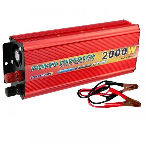 Инвертор преобразователь напряжения Power Inverter 12-220V, 2000W