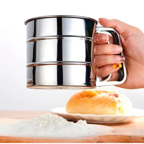 Кружка – сито для муки ∙ Ручной просеиватель из нержавеющей стали, 500 мл