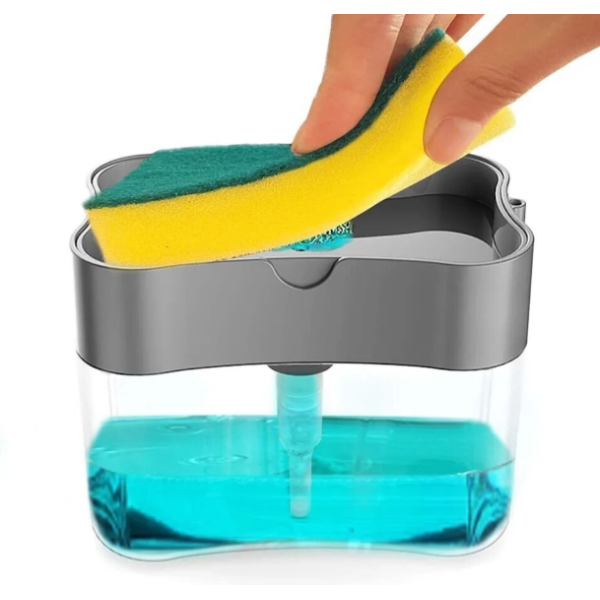Кухонный диспенсер - органайзер для губки Soap Pump Caddy с дозатором моющего средства, 380 мл