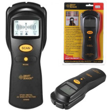 Искатель проводов AR906 ∙ Профессиональный металлоискатель – детектор скрытой проводки с селективным сенсором тока