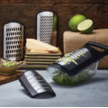 Терка для овощей 4 в 1 Soft Touch Container Grater Set ∙ Набор терок с контейнером ∙ 4 сменные насадки