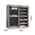 Шкаф для обуви Shoe Cabinet тканевый двухсекционный органайзер с полочками