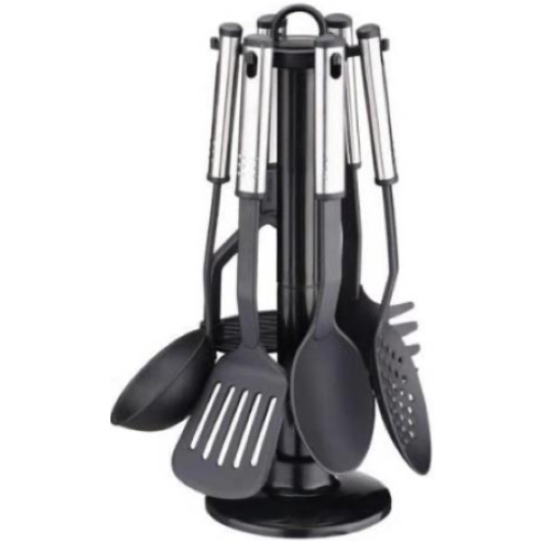 Набор кухонных принадлежностей Edenberg EB-3606, 7 предметов ∙ Аксессуары для приготовления еды с подставкой