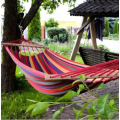 Гамак гавайский хлопковый двухместный, 120 x 200 см садовый усиленный с деревянными планками перекладинами для дома, дачи, сада