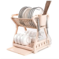 Двухъярусная сушилка для посуды XL-157 ∙ Кухонный органайзер из экопластика