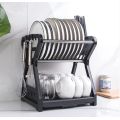 Двухъярусная сушилка для посуды XL-157 ∙ Кухонный органайзер из экопластика