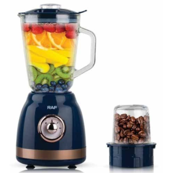 Кухонный блендер измельчитель RAF R.2827L со стеклянной чашей, 1000 Вт