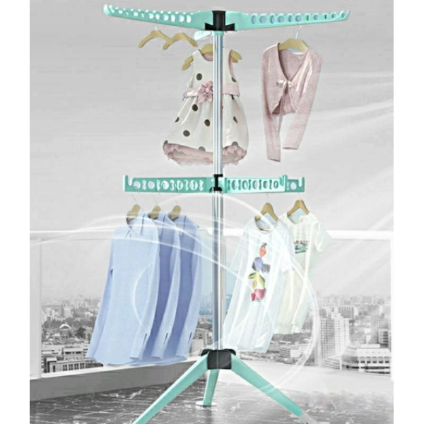 Напольная сушилка для белья с плечиками для вертикальной сушки вещей