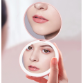 Карманное круглое зеркало для макияжа с LED подсветкой Pocket Mirror USB